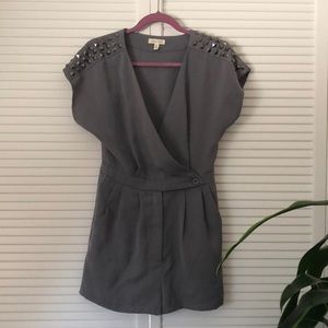 Grey studded romper